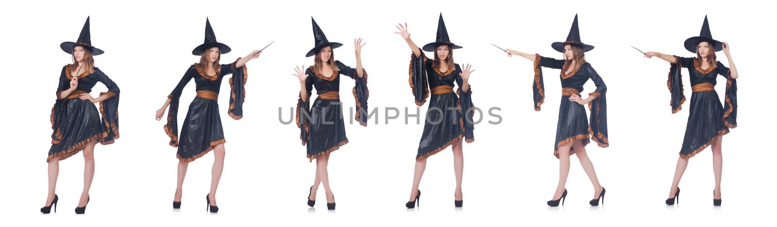 Witch isolated on the white background by Elnur
