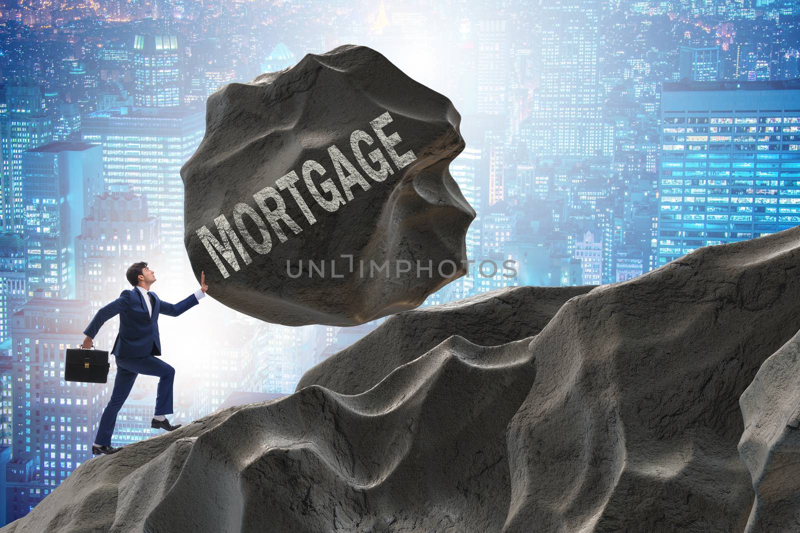 Business concept of debt and borrowing