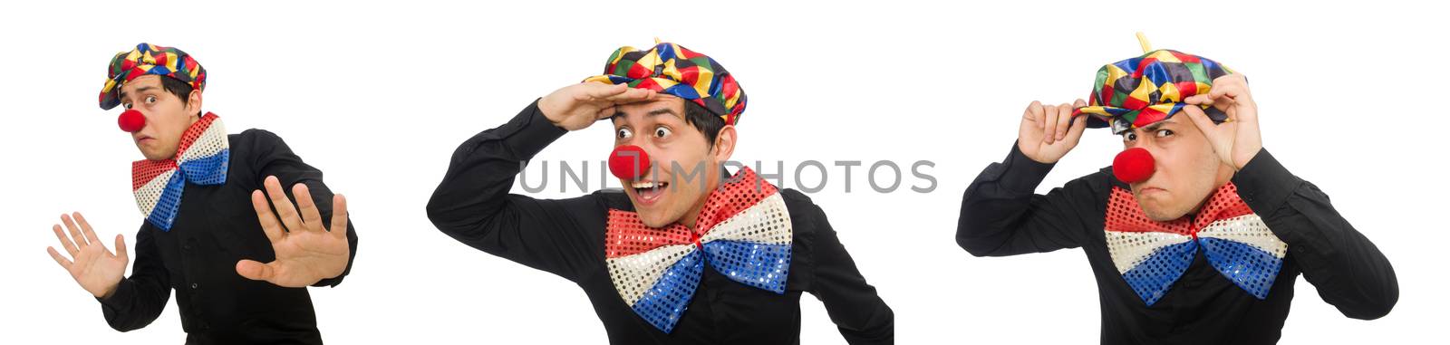 Clown isolated on the white background