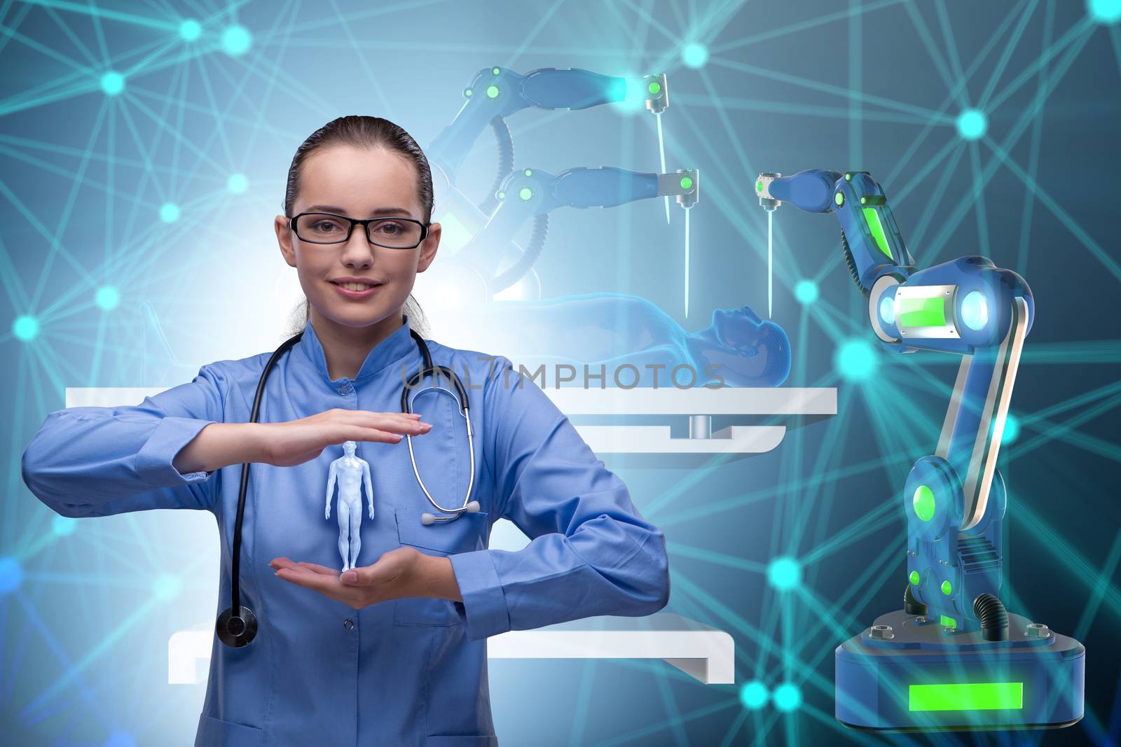 Woman doctor in telemedicine concept