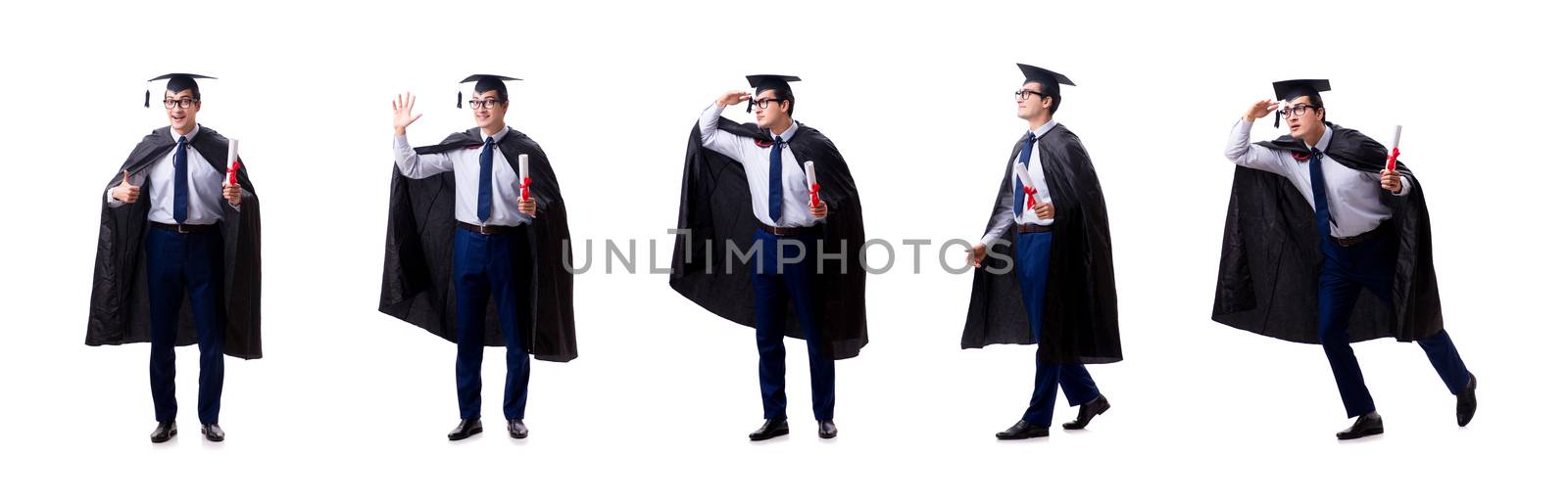 Student graduate isolated on white background