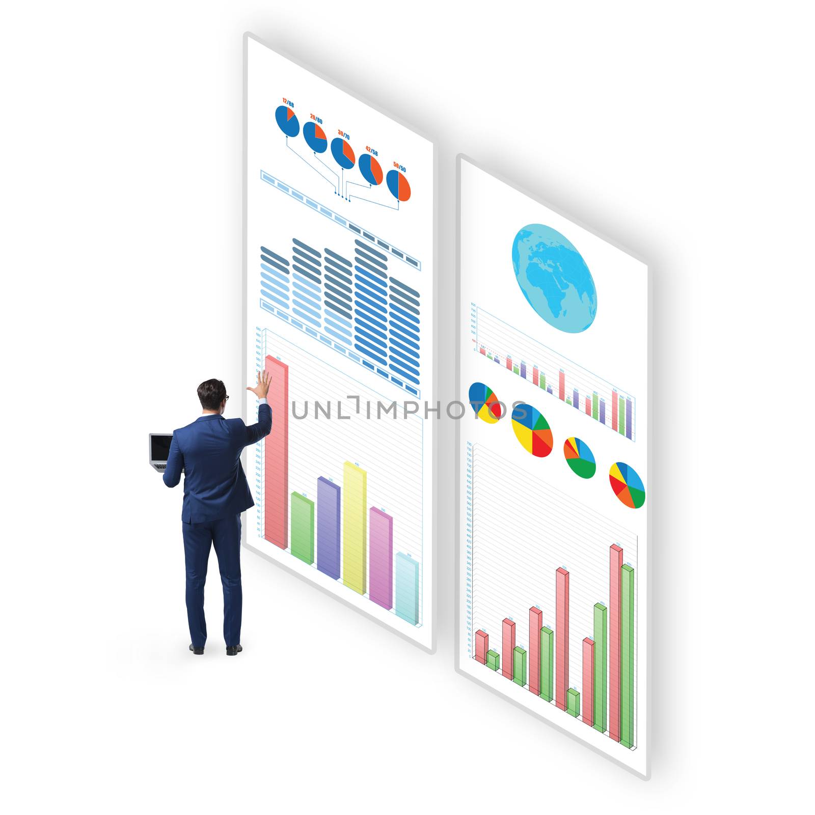 Concept of business charts and finance visualisation