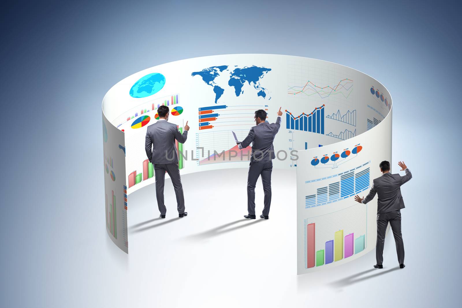 Concept of business charts and finance visualisation