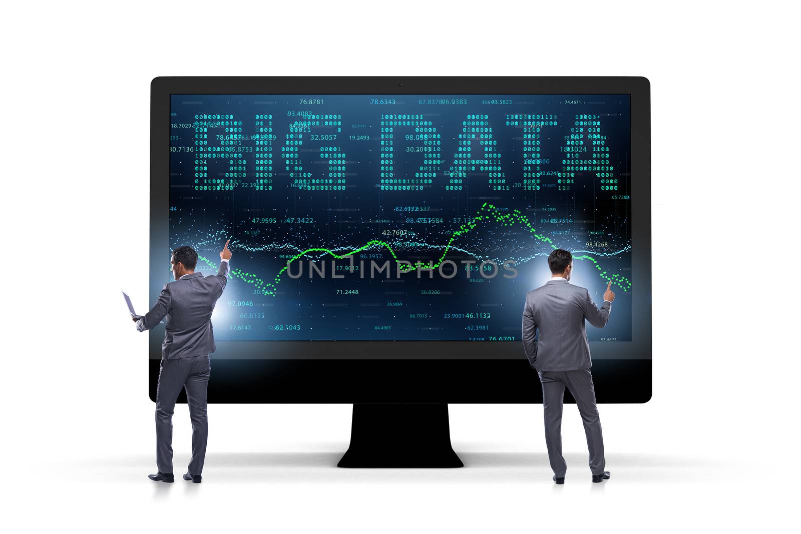 Big data concept with data mining analyst