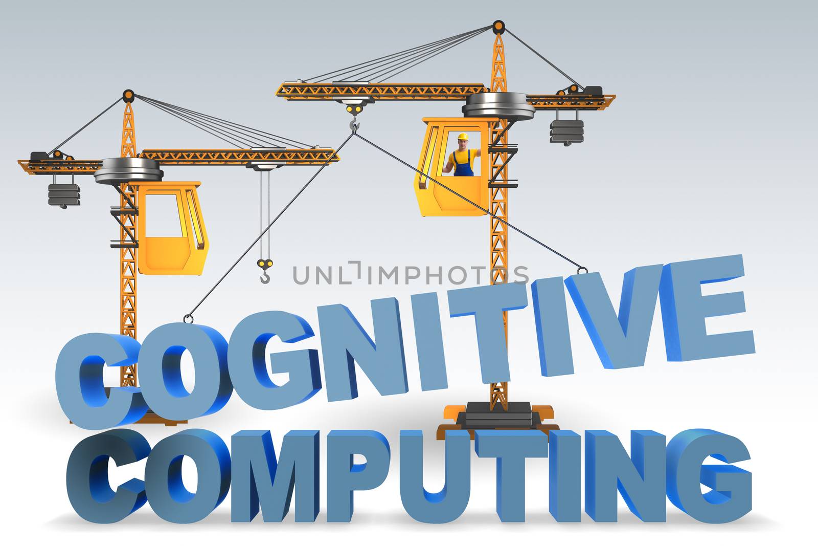 Cognitive computing concept - 3d rendering