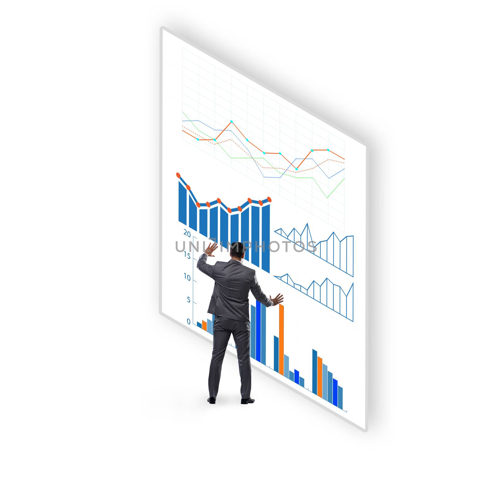 Concept of business charts and finance visualisation