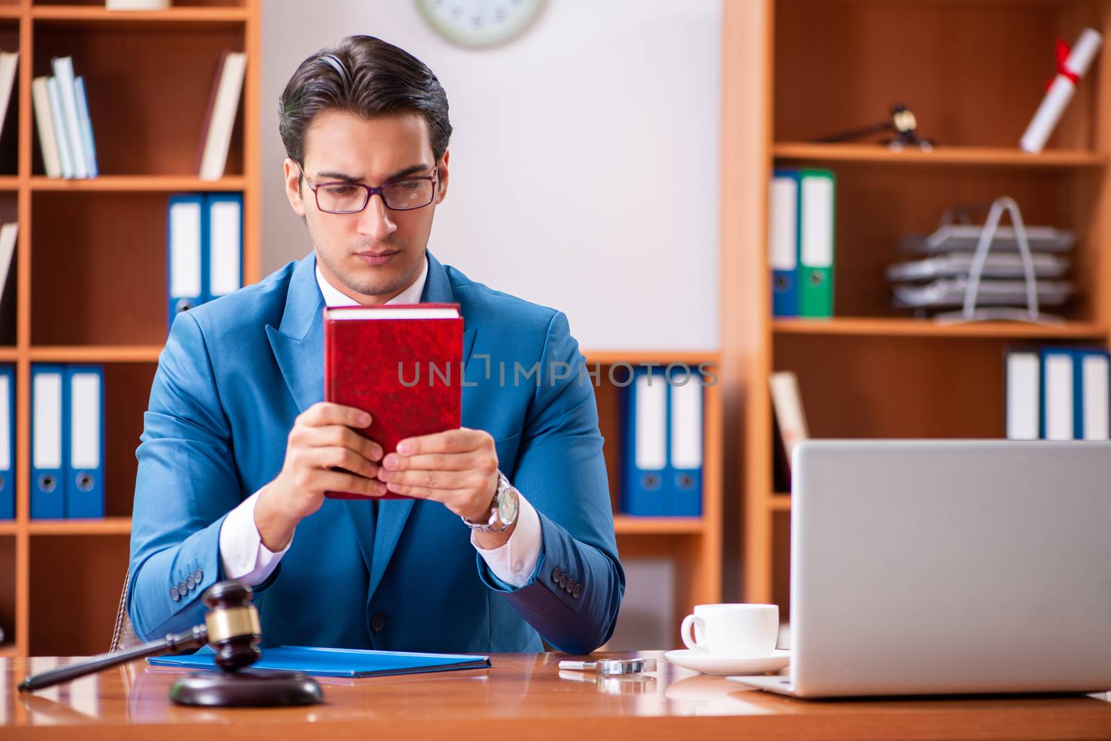 Lawyer working in the office