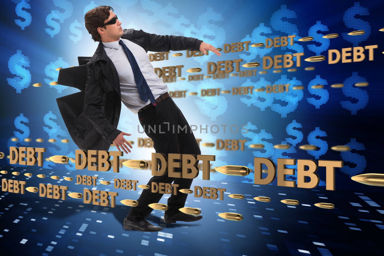 Business concept of debt and borrowing