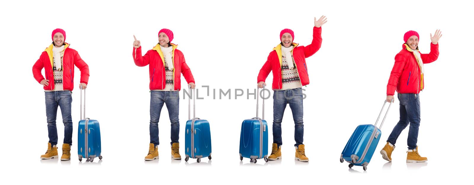 Man preparing for winter vacation