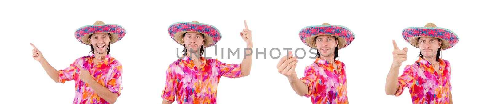 Funny mexican with sombrero hat by Elnur