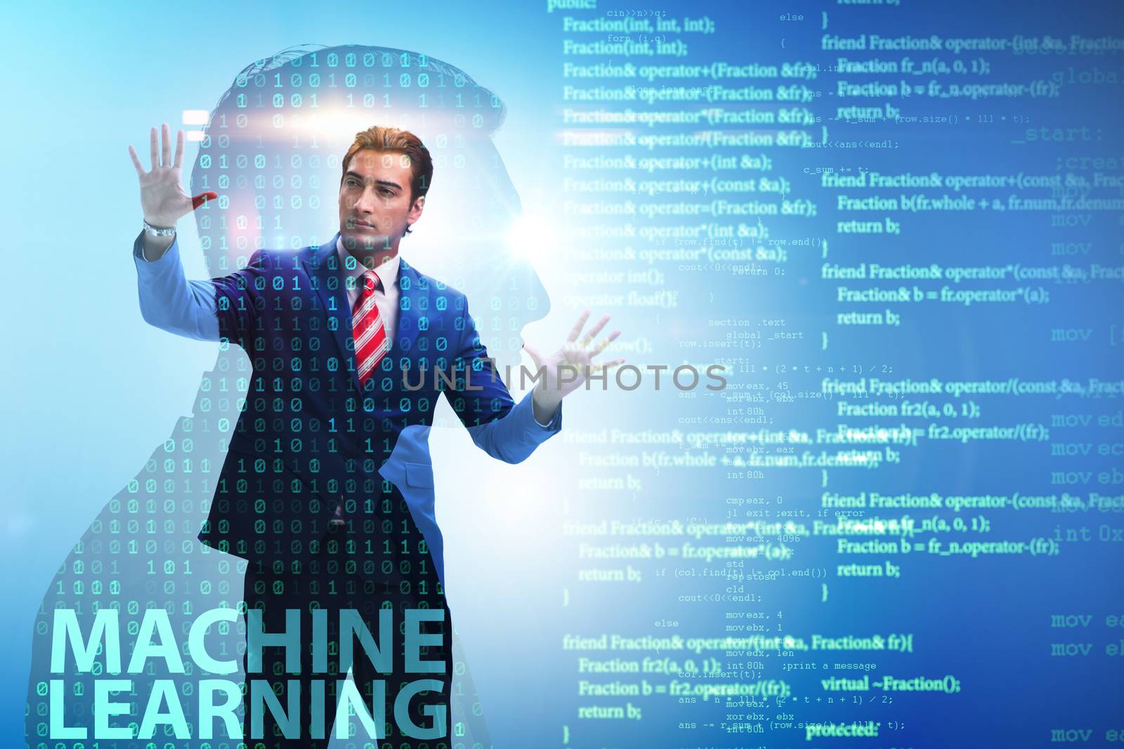 Machine learning concept as modern technology by Elnur