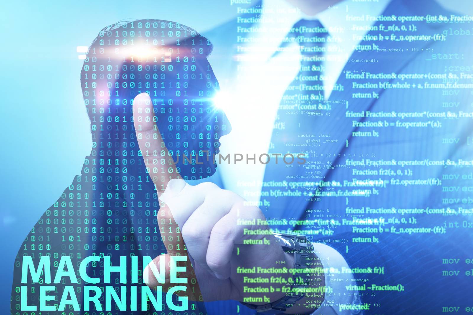 Machine learning concept as modern technology by Elnur