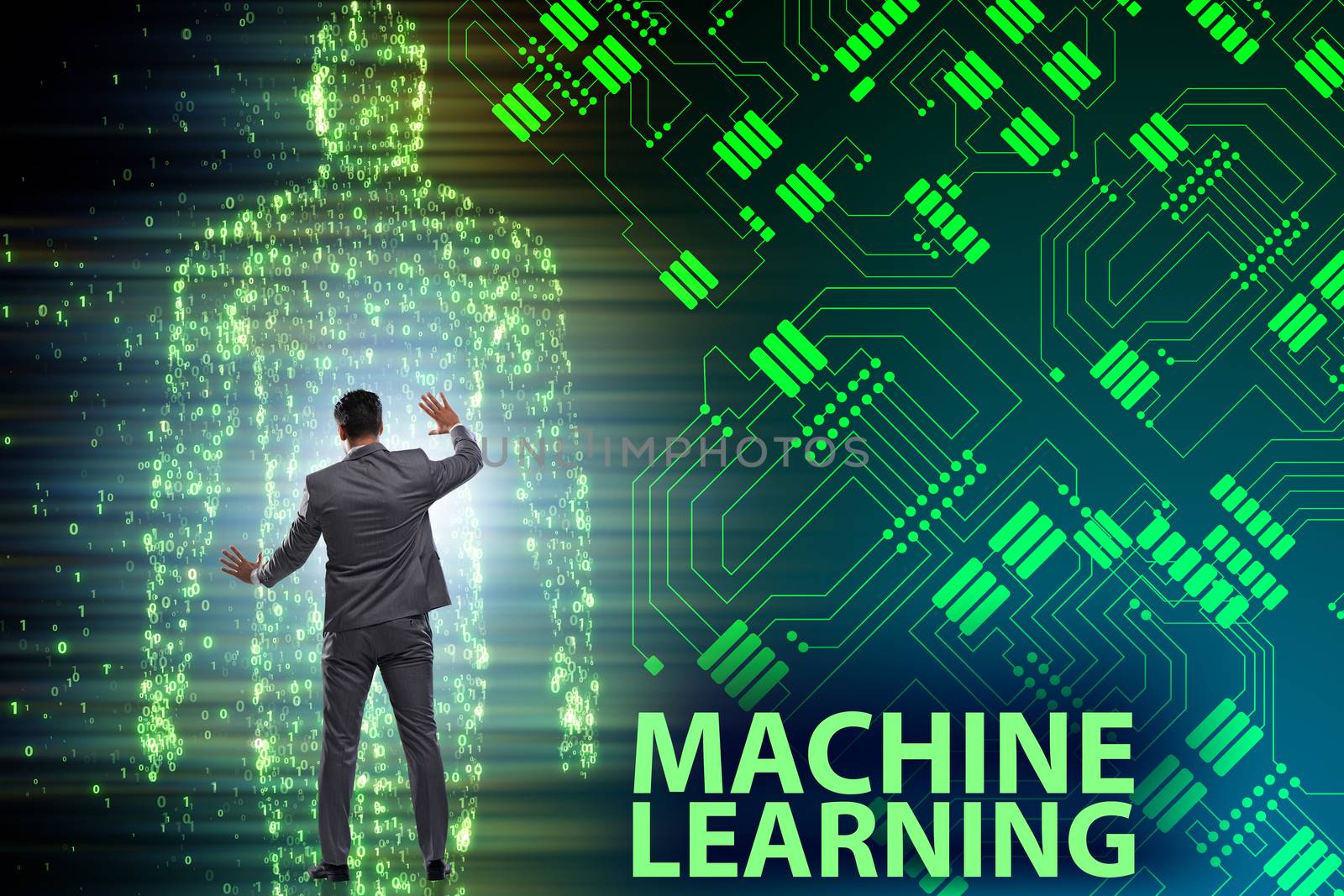 Machine learning concept as modern technology