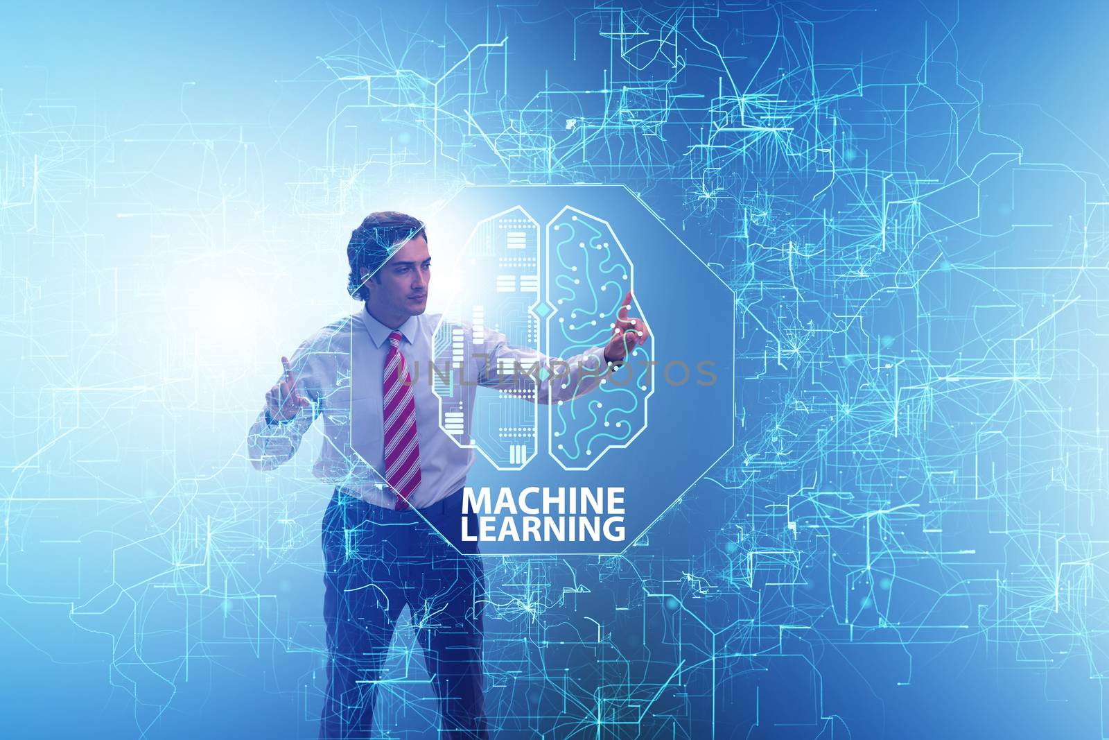 Machine learning concept as modern technology by Elnur