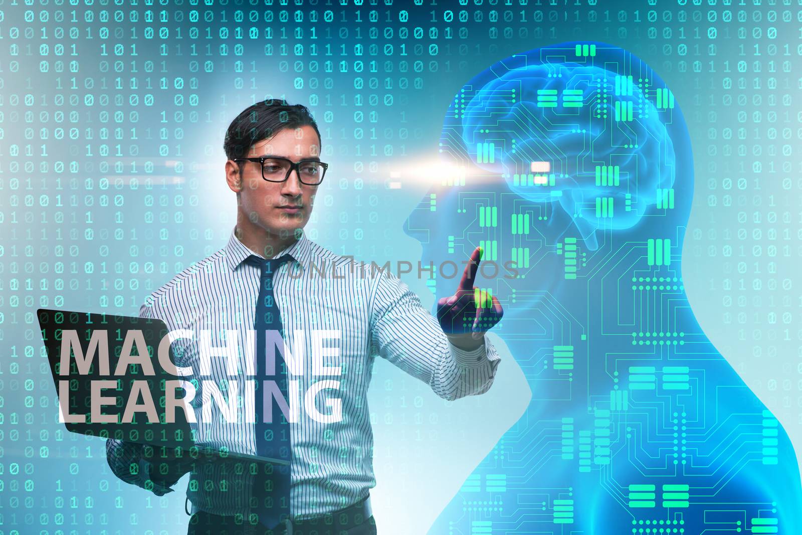 Machine learning concept as modern technology