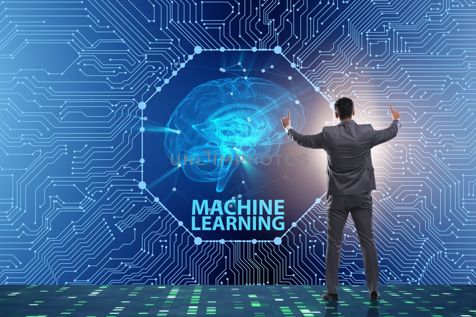 Machine learning concept as modern technology by Elnur