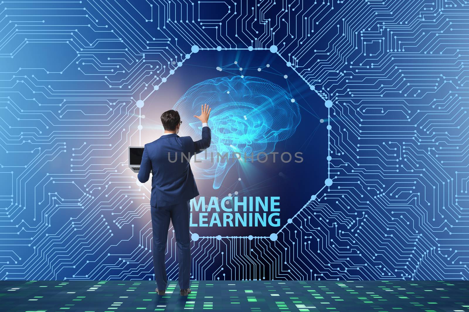 Machine learning concept as modern technology by Elnur