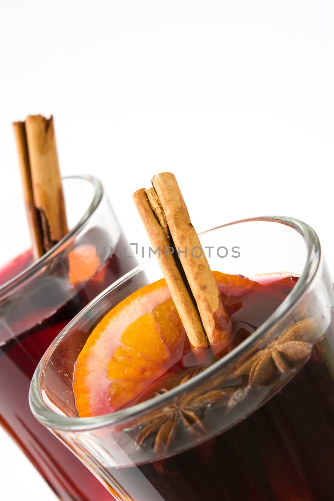 Christmas mulled wine isolated on white background by chandlervid85