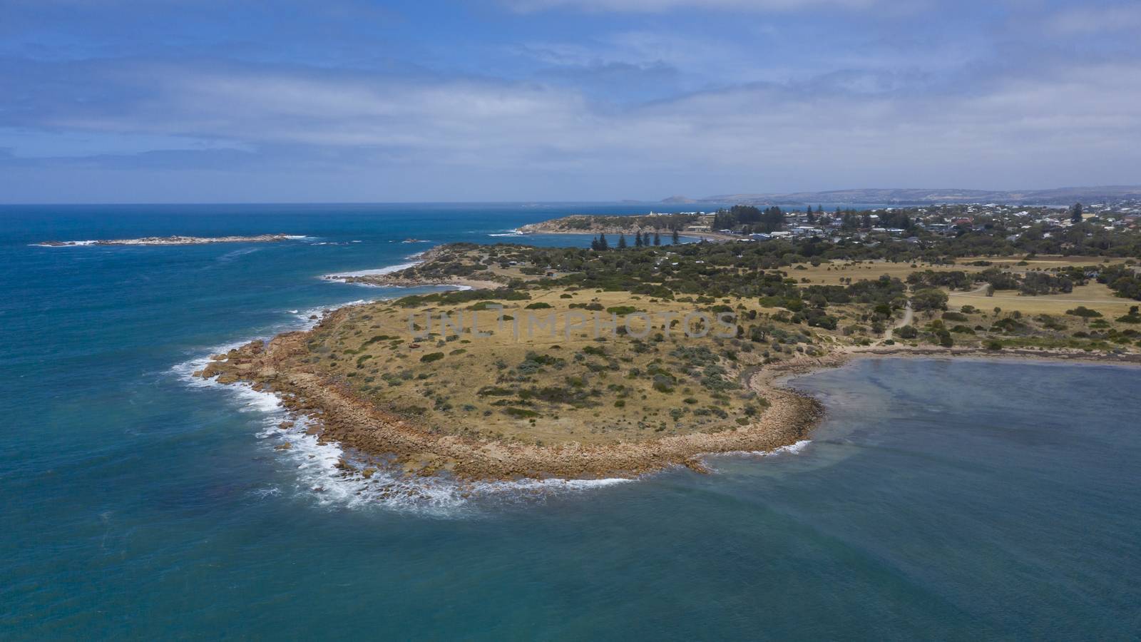 Aerial view of the Great Australian Bight in regional South Australia in Australia by WittkePhotos