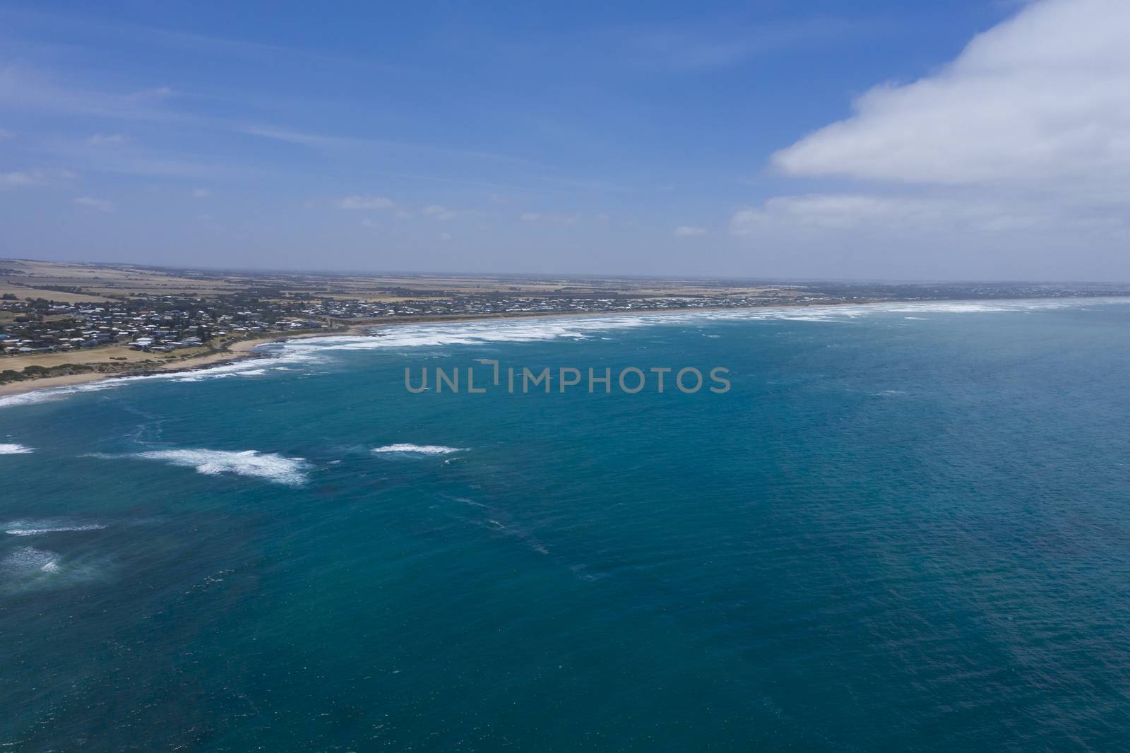 Aerial view of the Great Australian Bight in regional South Australia in Australia by WittkePhotos
