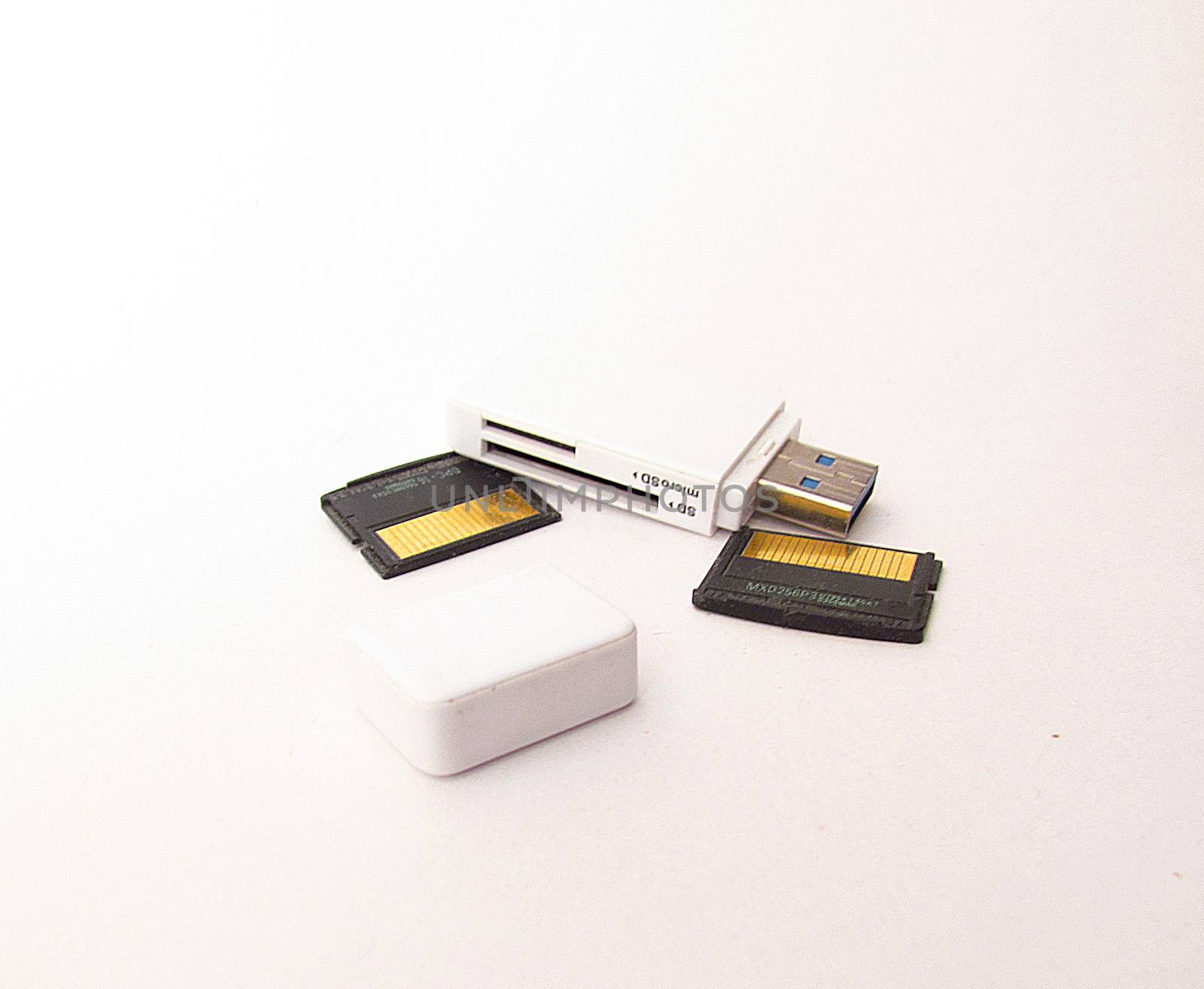 devices, carriers of digital information usb port, micro, nano, microcircuit, plastic products on a white background 