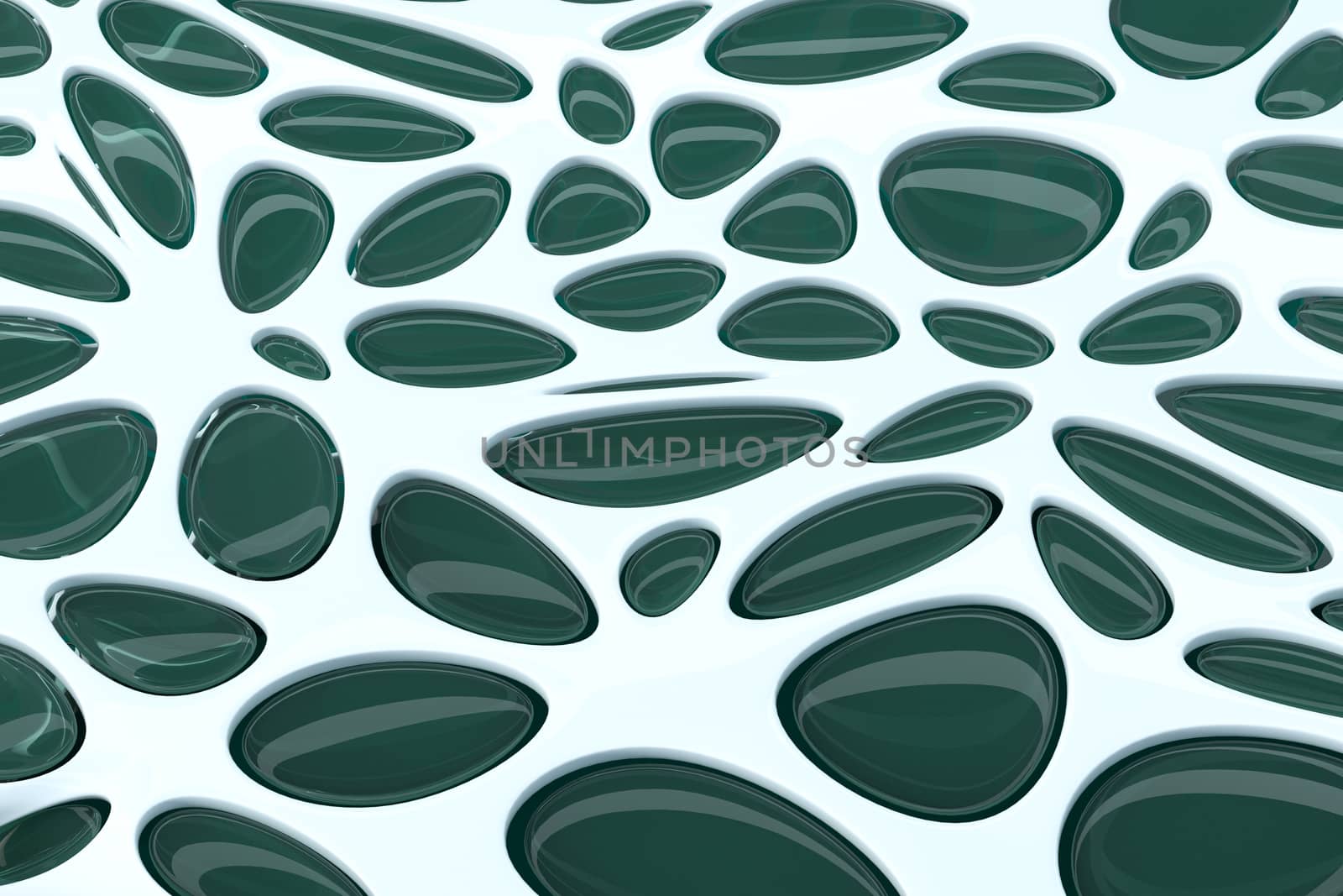 Organic green gems background, 3d rendering. by vinkfan