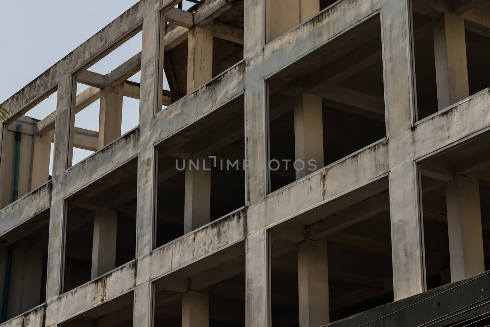 Building construction with Square pattern and Geometric structure. No focus, specifically.
