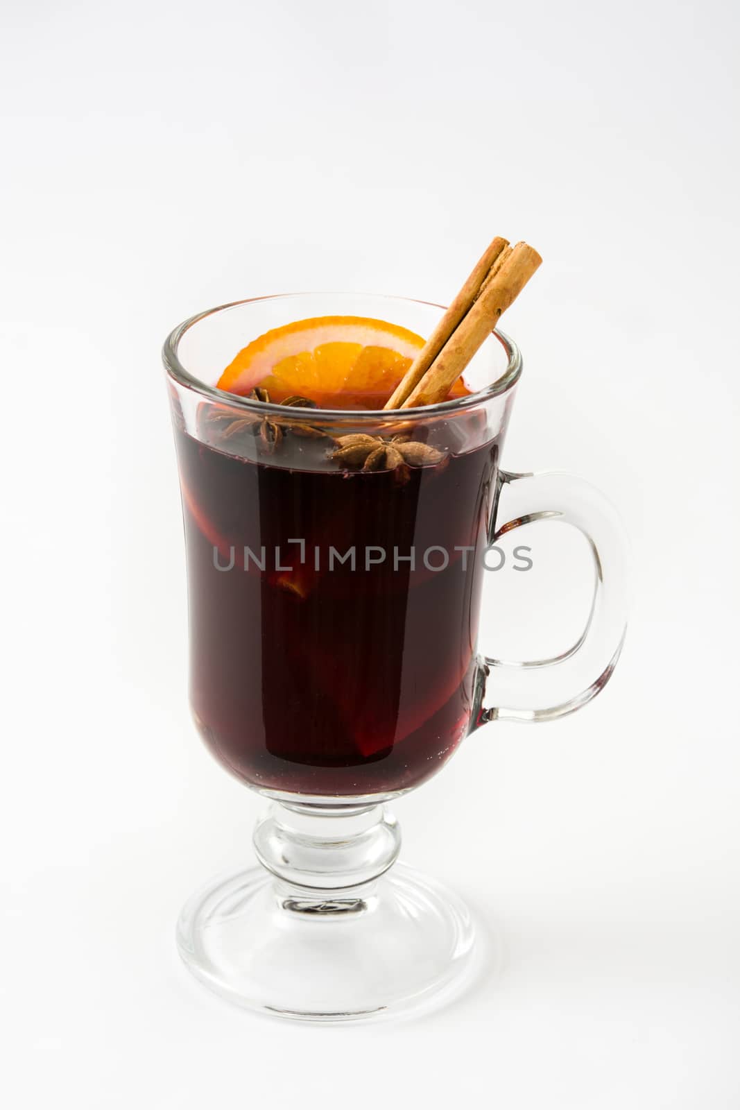 Christmas mulled wine isolated on white background by chandlervid85