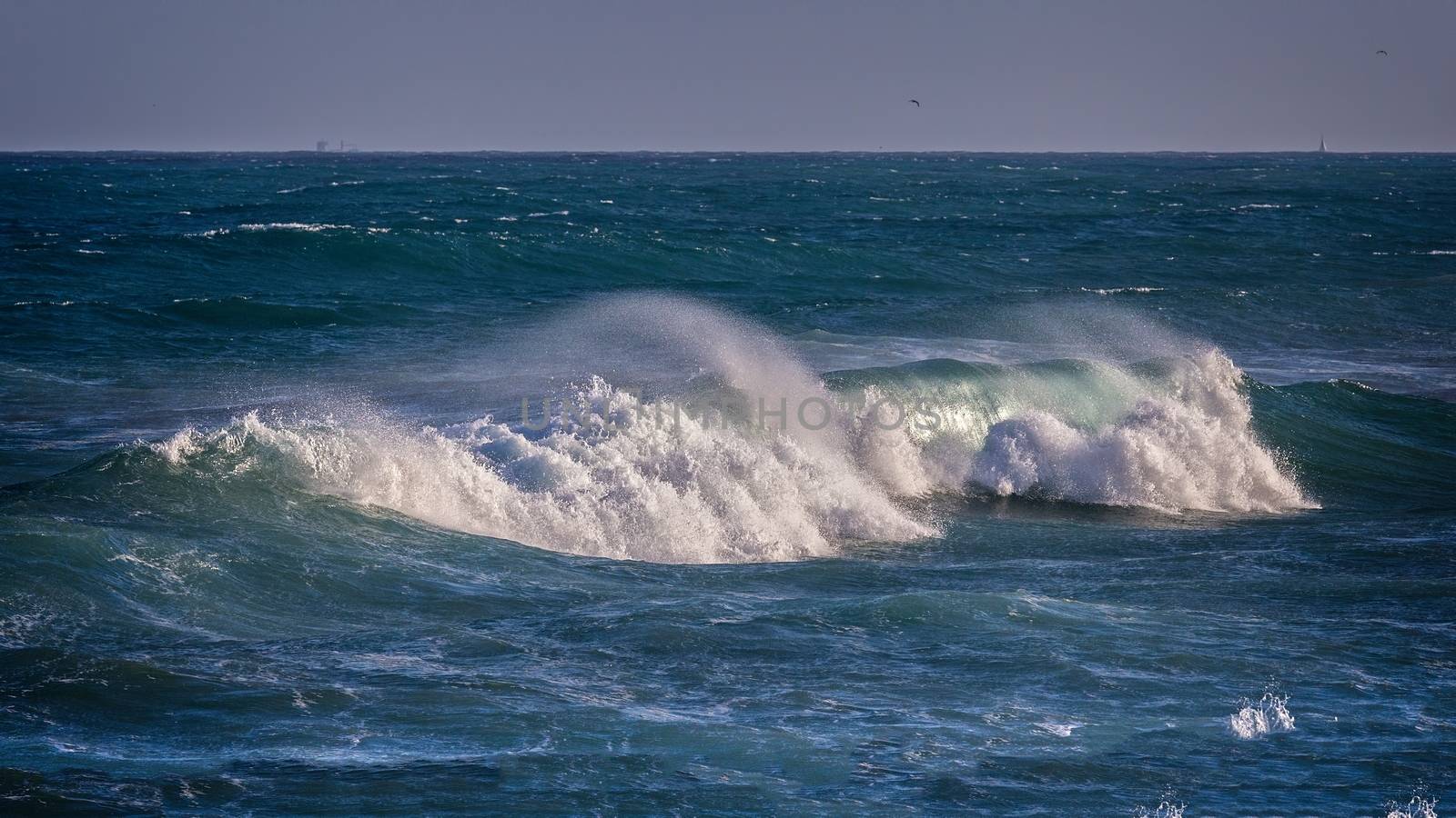 Beautiful Blue Ocean Wave by Digoarpi