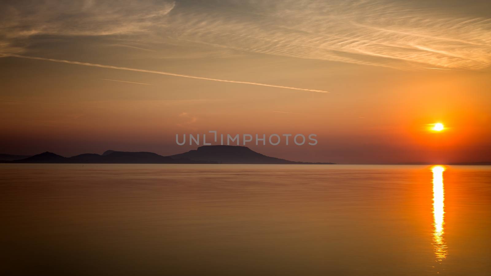 Sunrise over the lake Balaton of Hungary, long exposure by Digoarpi