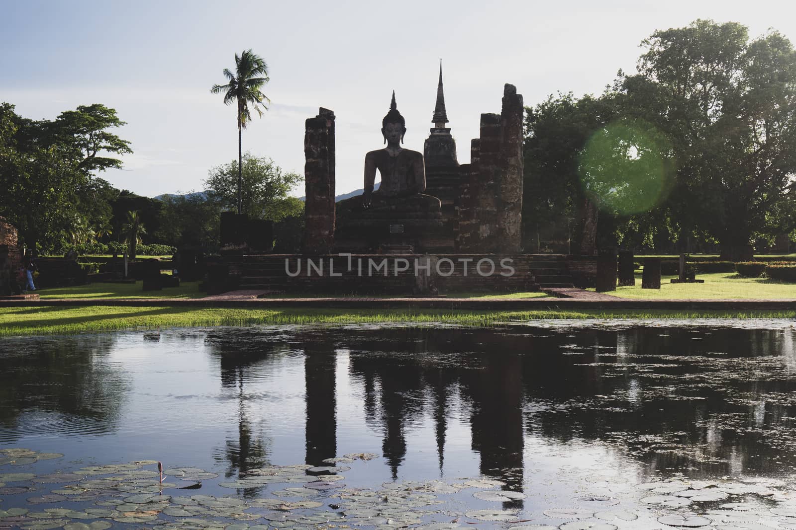 Wat Mahathat is a temple in Sukhothai town since ancient times. And is the temple of Sukhothai Kingdom Wat Mahathat is located in the Sukhothai Historical Park. :SUKHOTHAI,THAILAND-JULY,01,2018