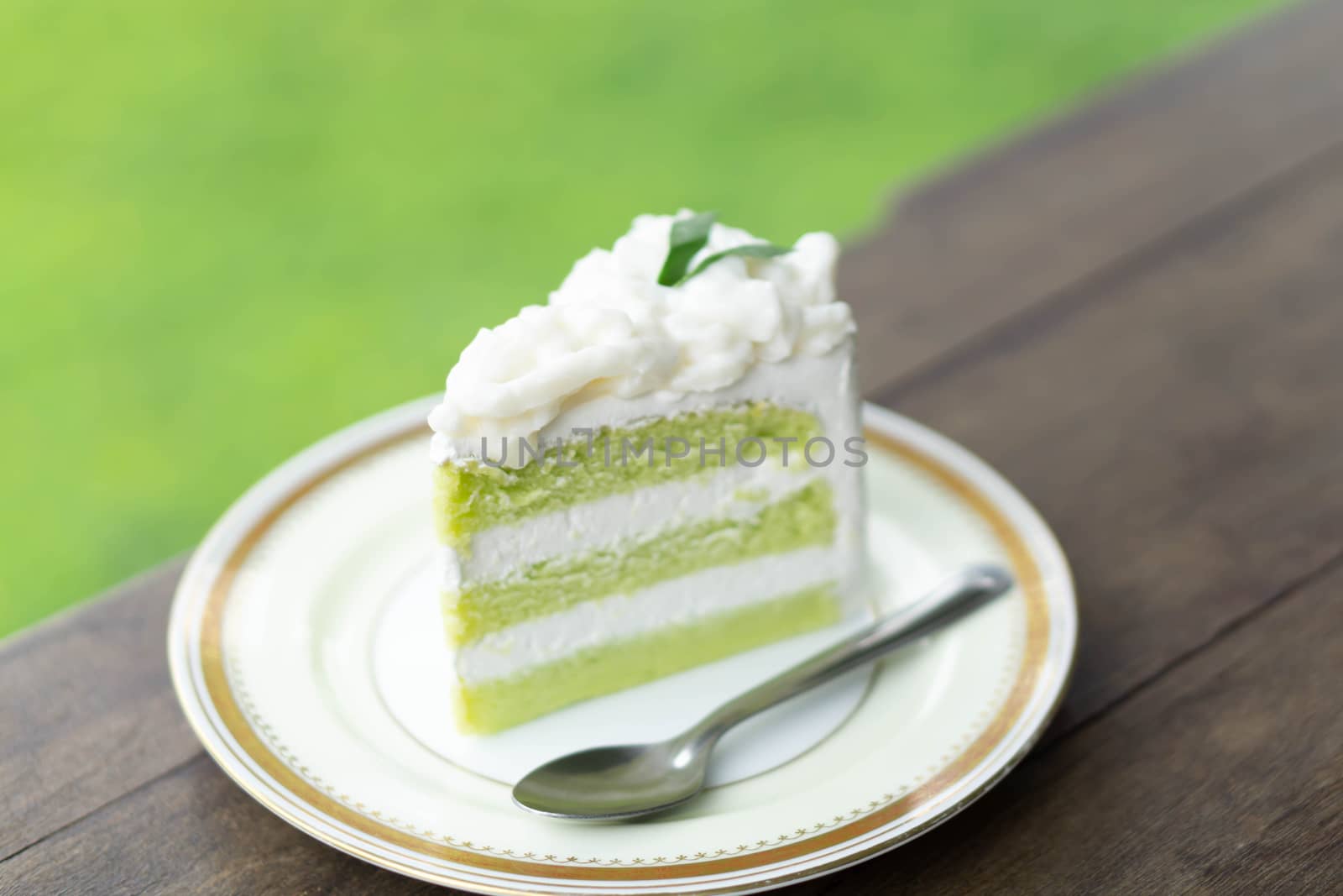 Closeup coconut cake delicious on wood table background, selecti by pt.pongsak@gmail.com