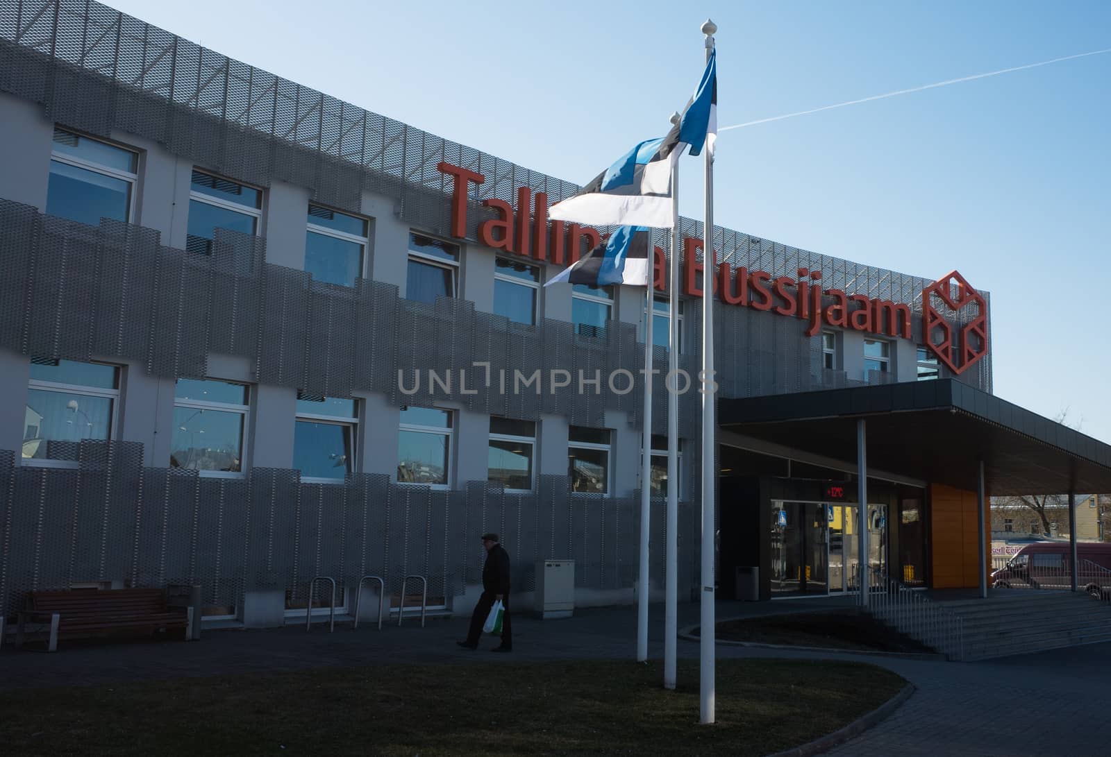 19 April 2018, Tallinn, Estonia. Tallinn bus station building