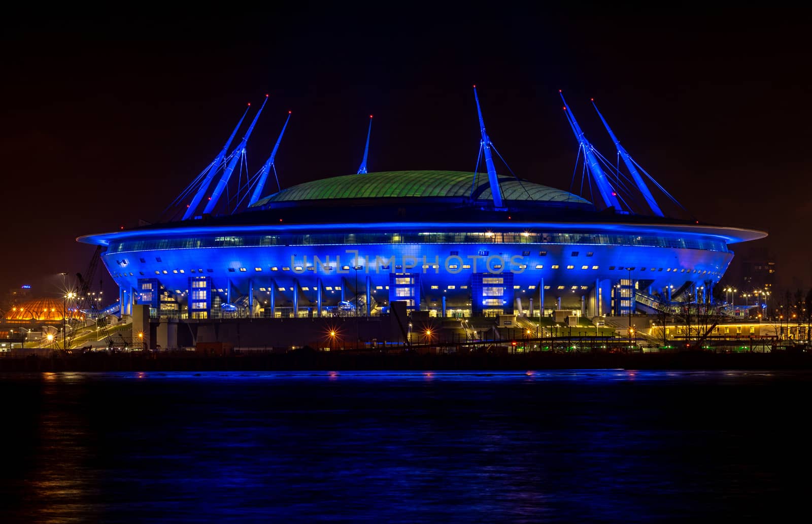 April 17, 2018. Russia. Stadium St. Petersburg arena (Gazprom arena), which will host the matches of the European football Championship in 2020 and the final of the Champions League in 2021