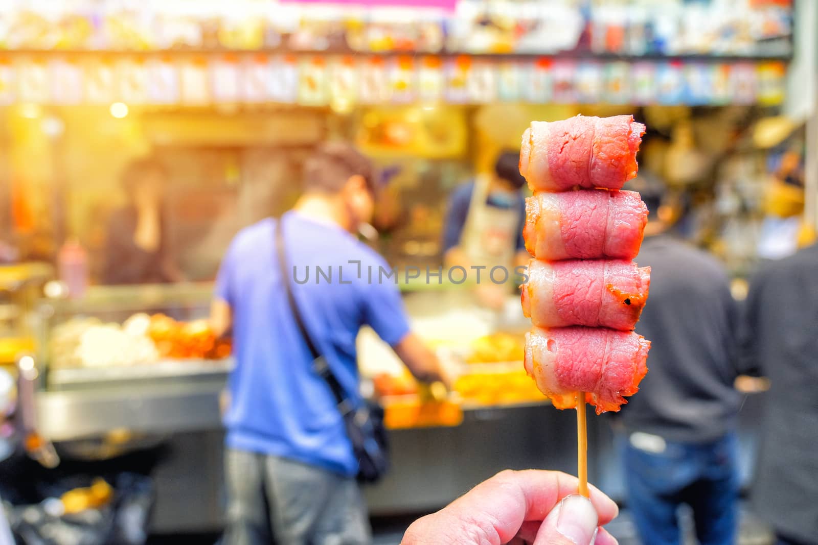 Street food in Hongkong by Surasak