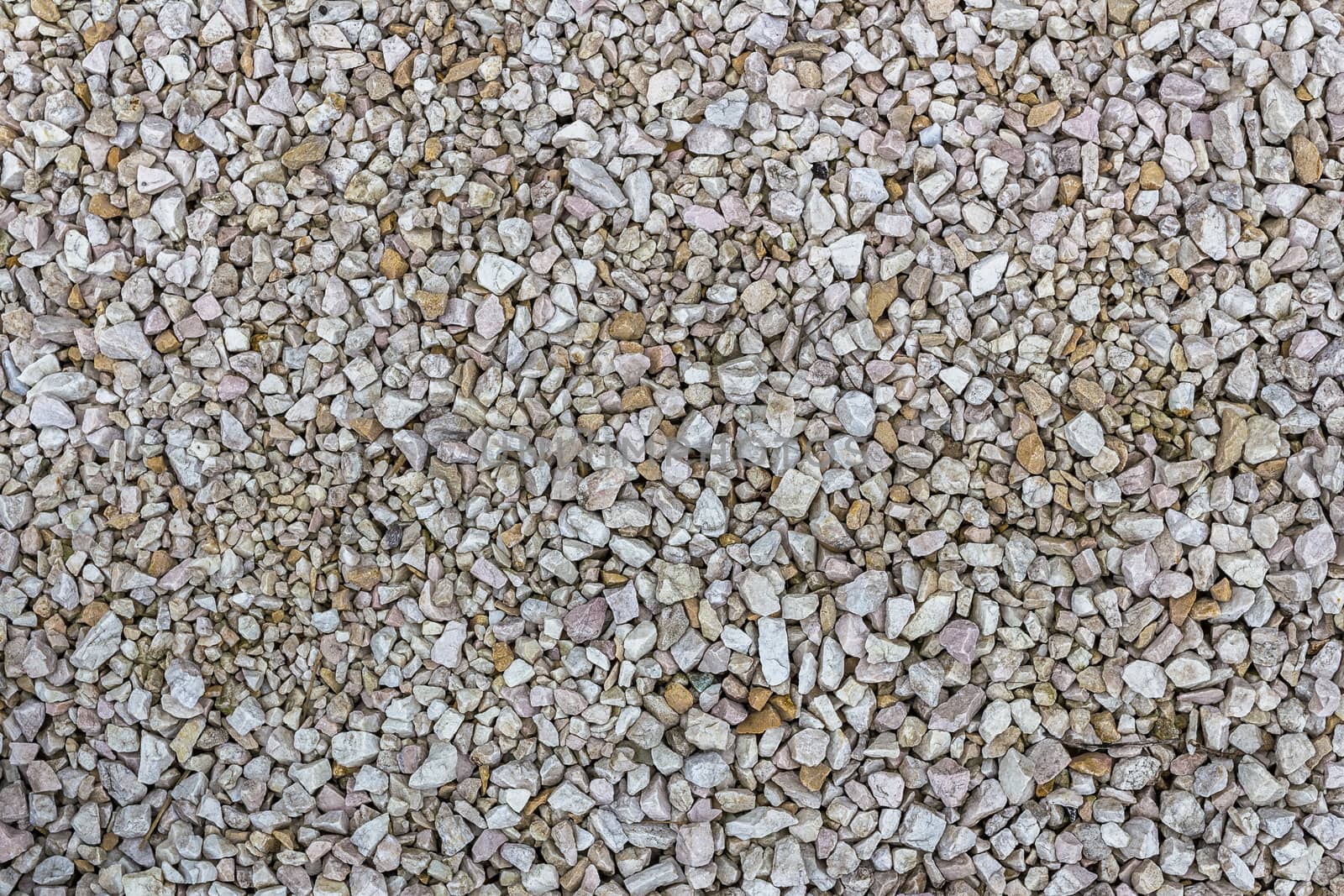 Horizontal view composed of gravel and small stones yellow.