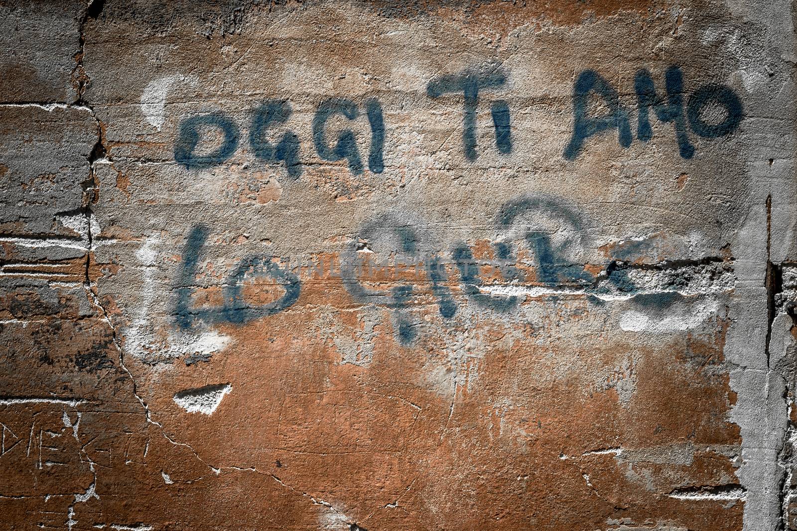 A message of love written on the wall.