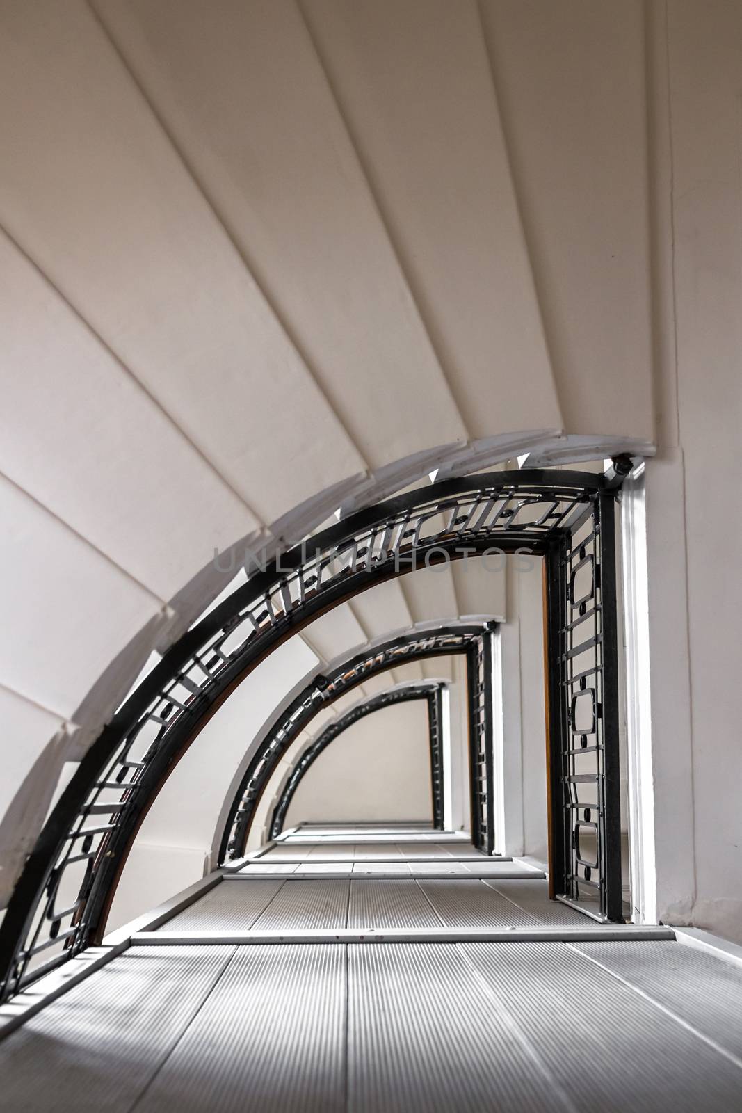 Stairwell in an Italian palace vintage.