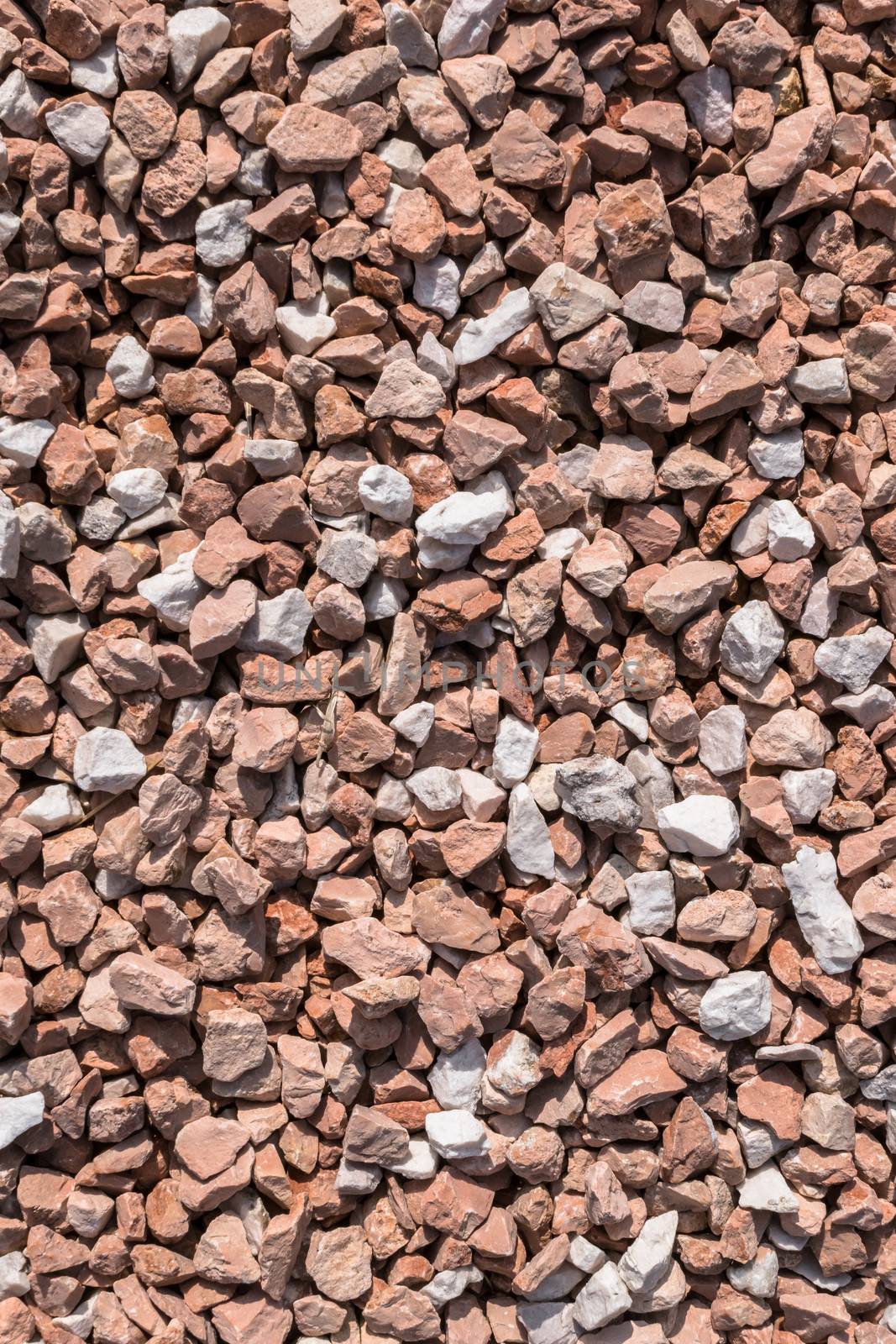 Closeup of little red pebbles. It can be used for texture and background