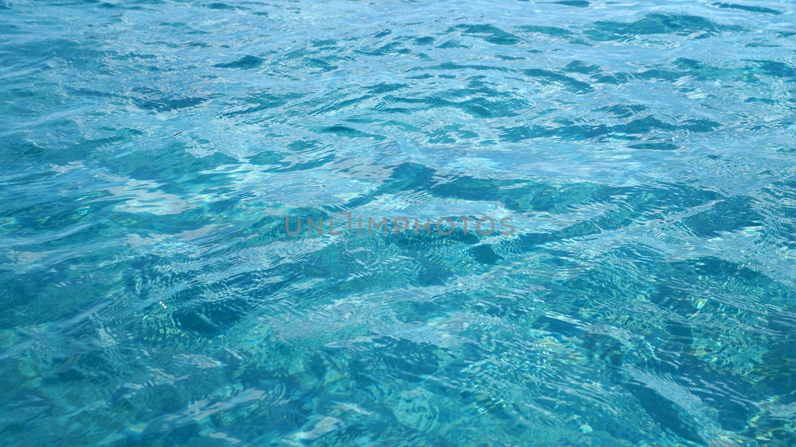 texture of blue calm clear water for background by Annado