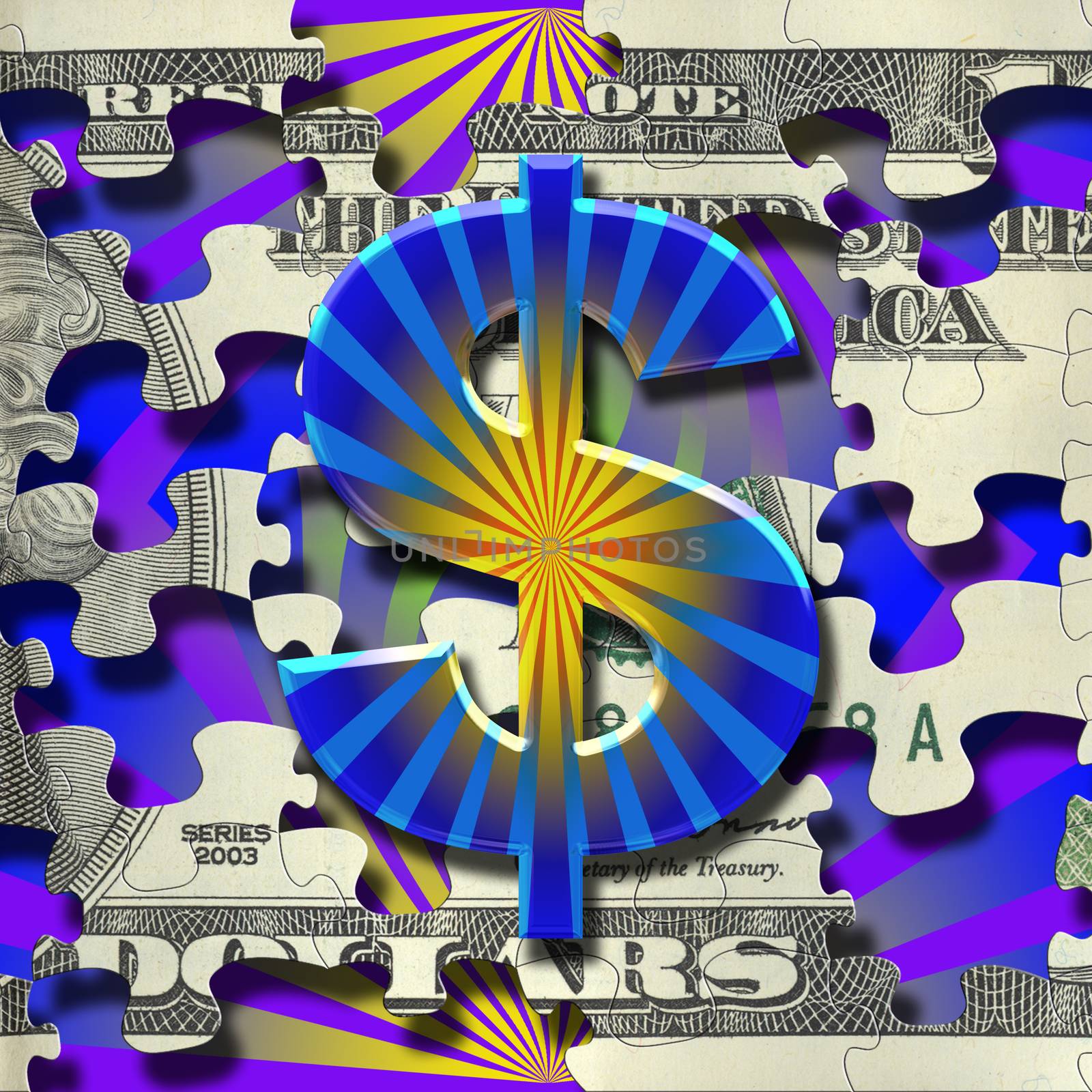 US dollar puzzle by applesstock