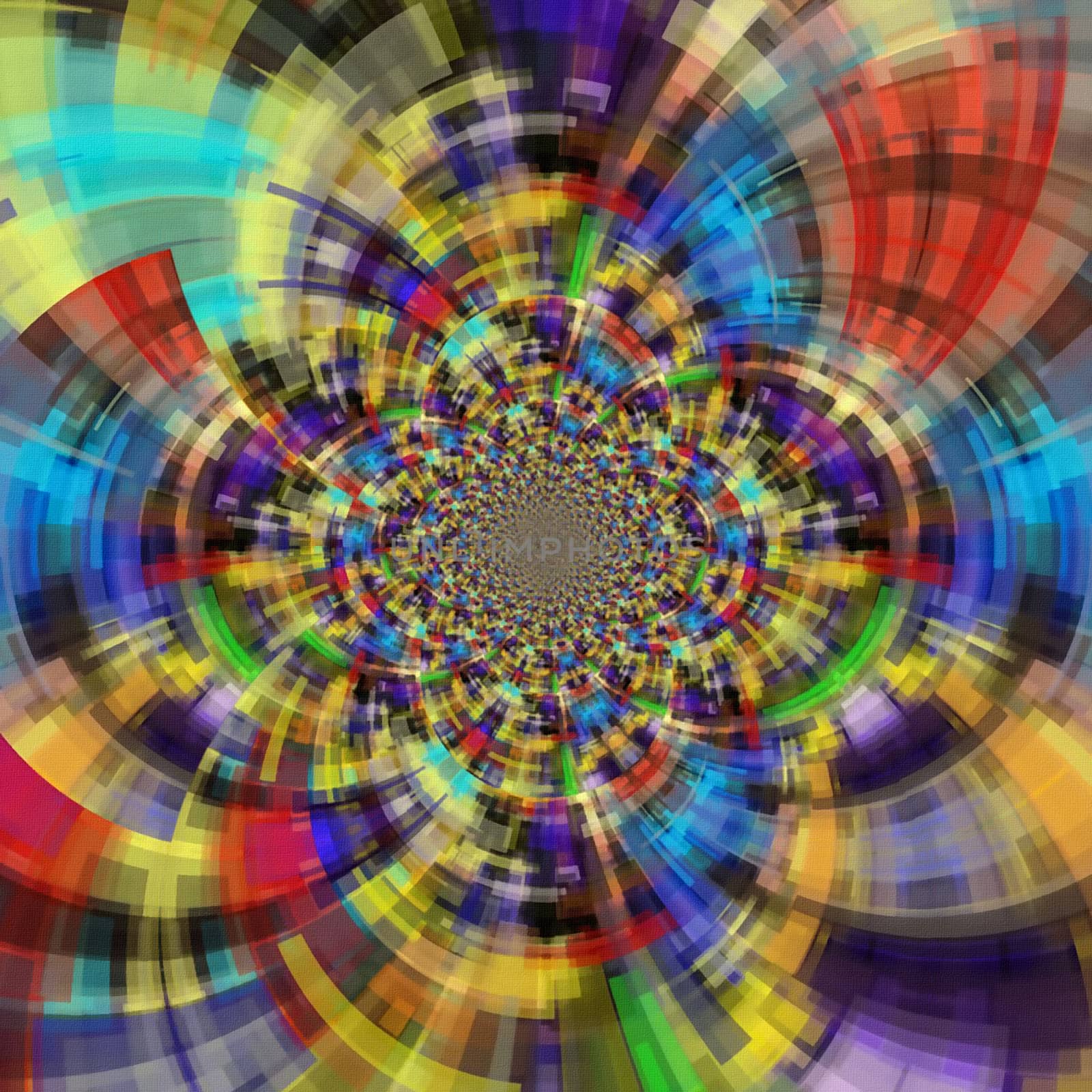 Colorful abstract fractal. 3D rendering