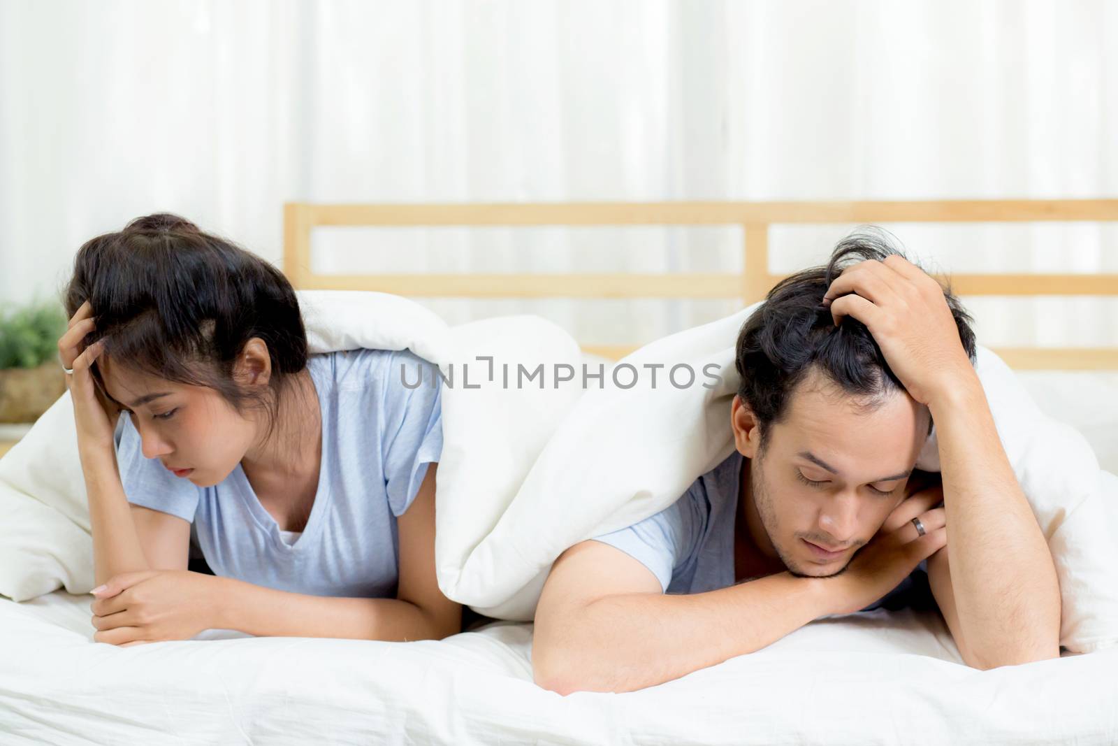 Relationship difficulties, conflict and family concept - unhappy by nnudoo