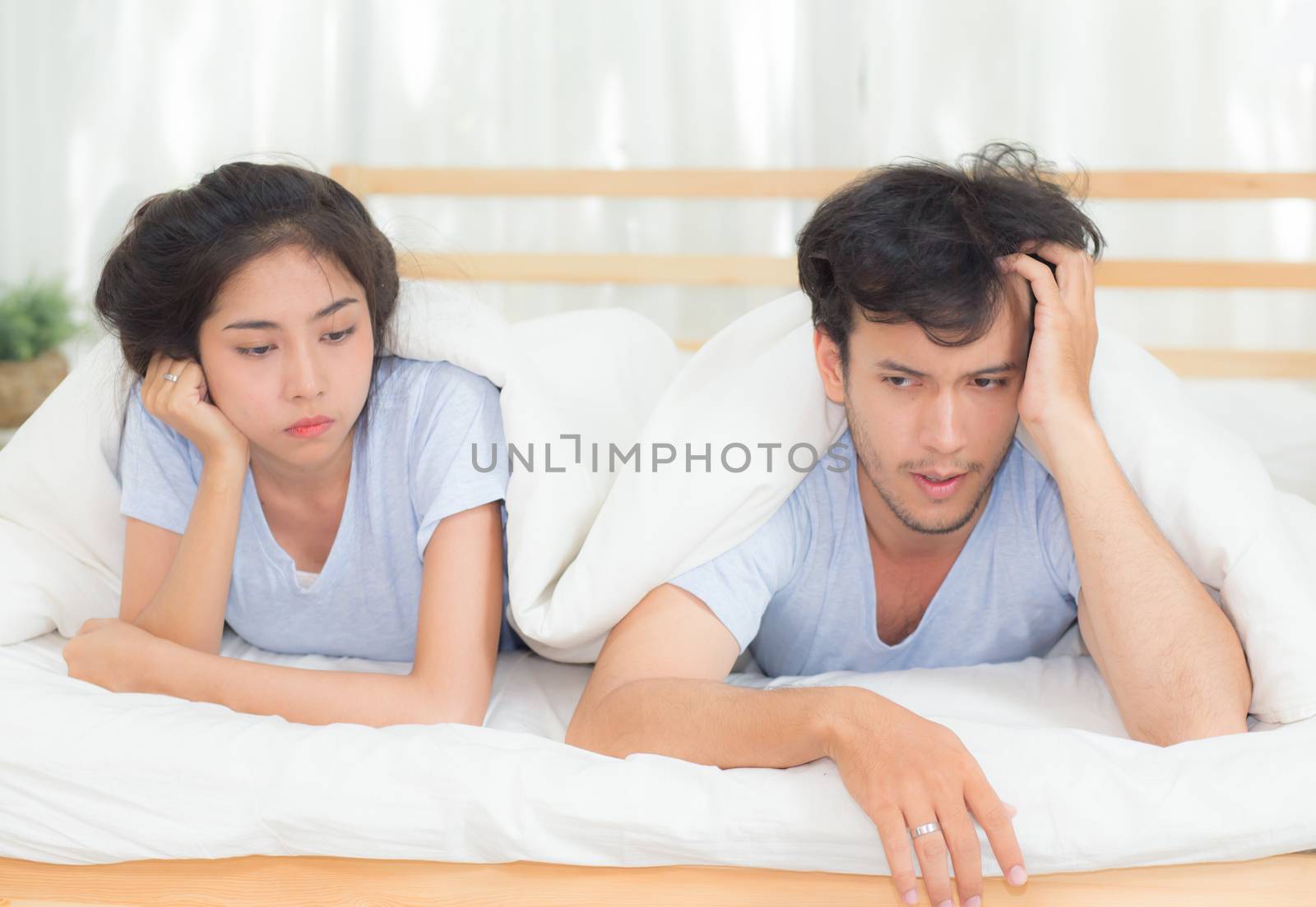 Relationship difficulties, conflict and family concept - unhappy by nnudoo