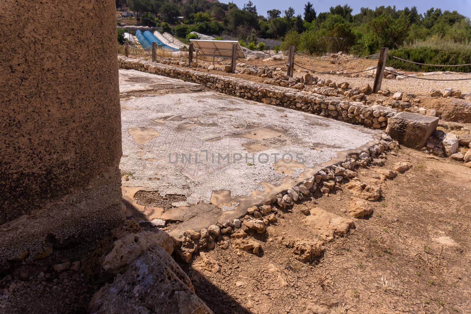 Old church with mosaic in Biblical Shiloh by javax