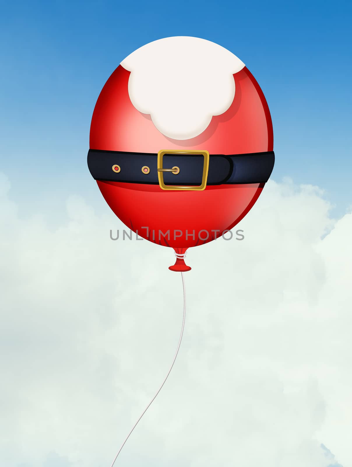 illustration of Santa Claus balloon