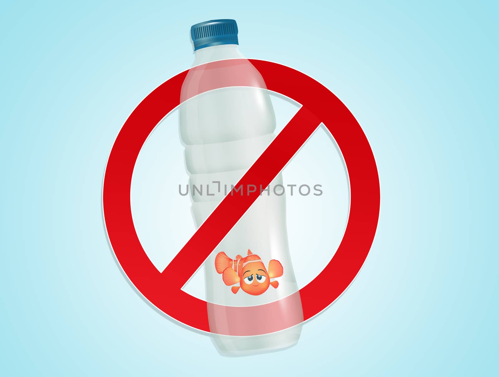 little goldfish trapped in the plastic bottle by adrenalina