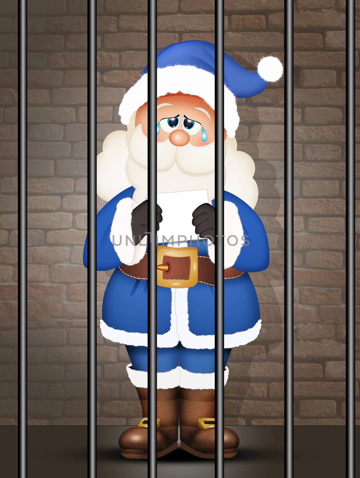 Santa Claus in prison by adrenalina