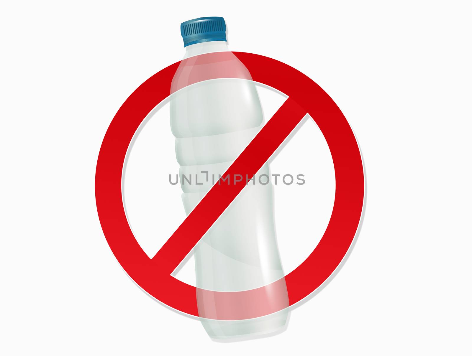 illustration of stop plastic pollution icon