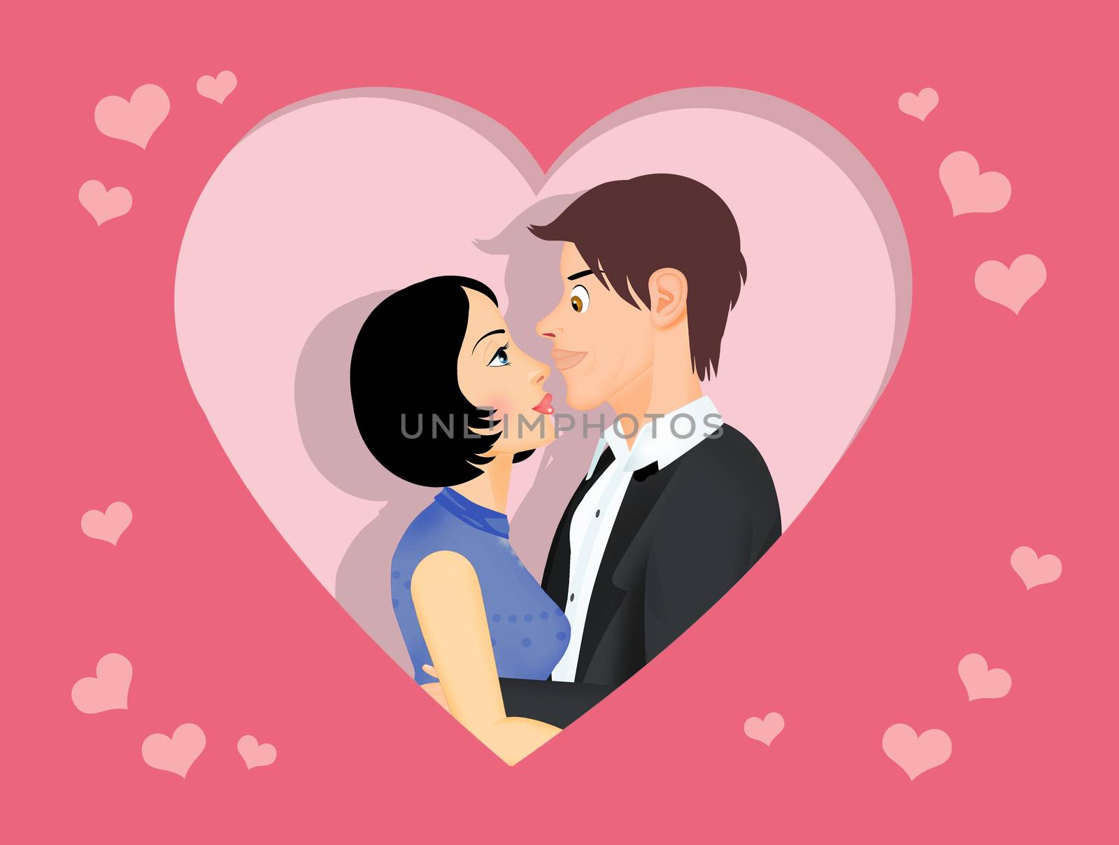 illustration of couple that you love